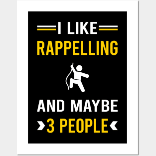 3 People Rappelling Rappel Posters and Art